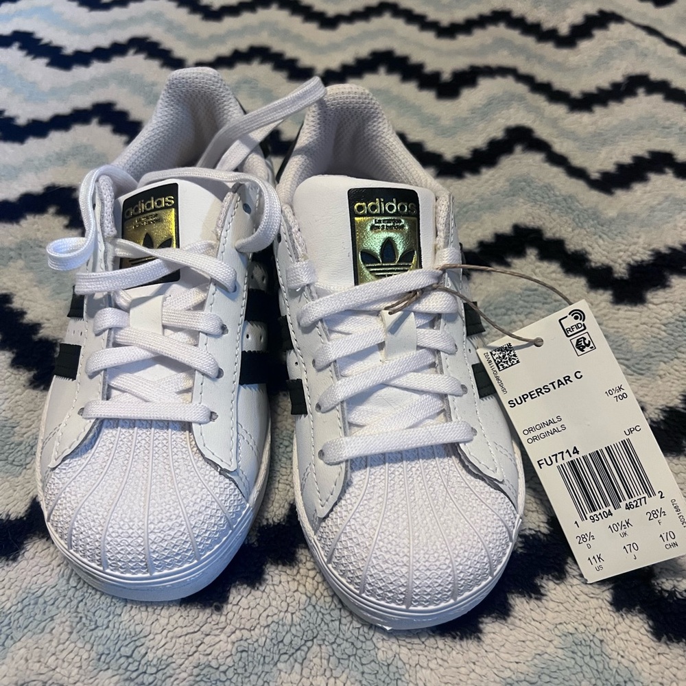Adidas Kids Superstar White Black Sneakers